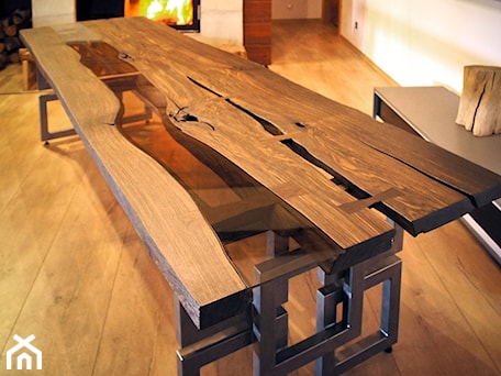 Aranżacje wnętrz - Salon: Table made from a single slab piece of bog oak - Old Wood Design. Przeglądaj, dodawaj i zapisuj najlepsze zdjęcia, pomysły i inspiracje designerskie. W bazie mamy już prawie milion fotografii!