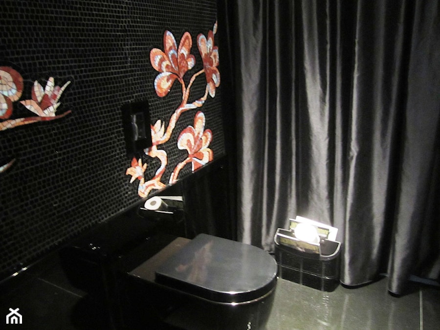 łazienka w czerni - zdjęcie od Studio-Projekt