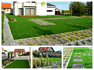 Nowoczesny, minimalistyczny ogród. - Duży ogród za domem, styl minimalistyczny - zdjęcie od PracowniaDabrowska