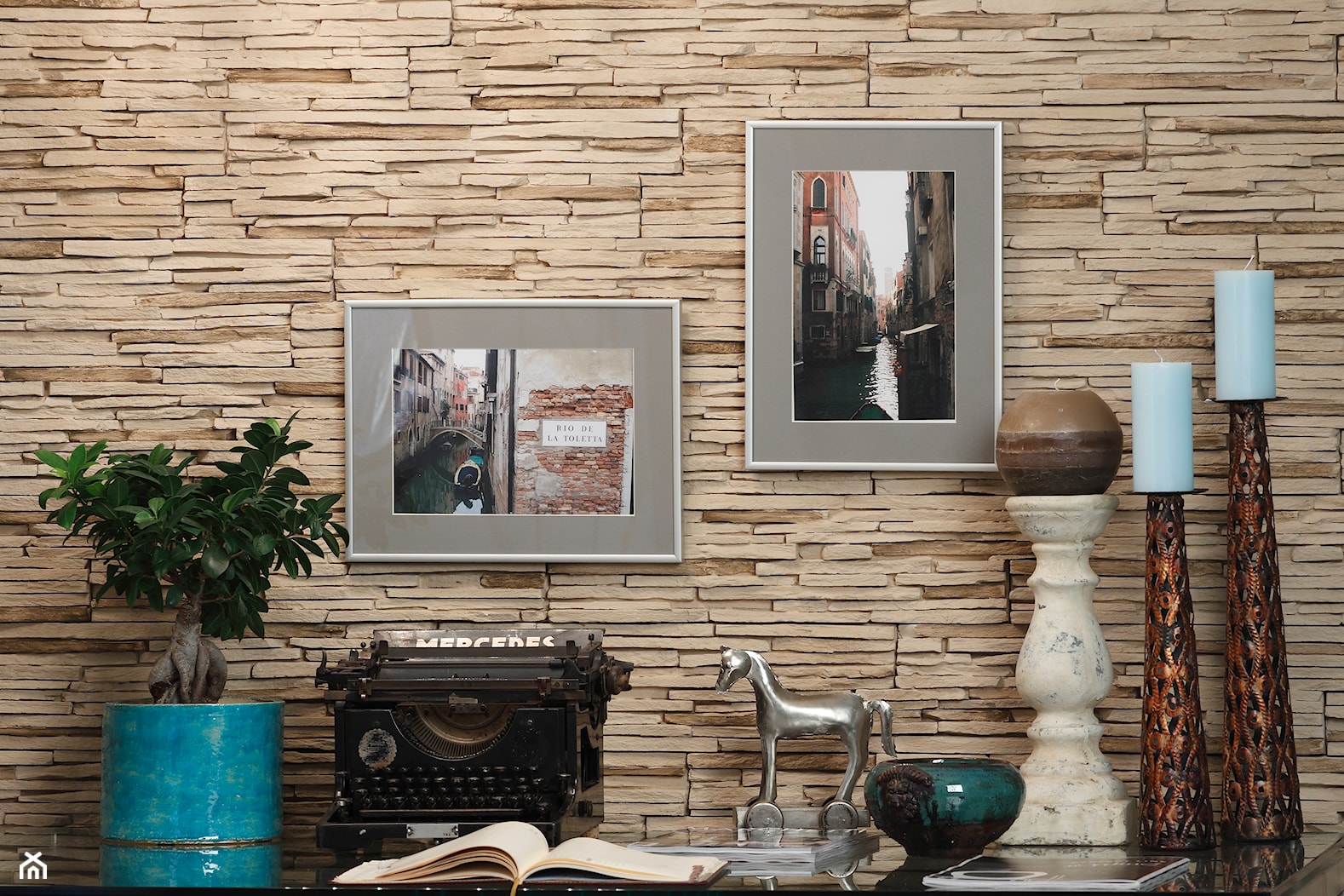Kamień dekoracyjny Venezia - Małe biuro - zdjęcie od STEGU - Homebook