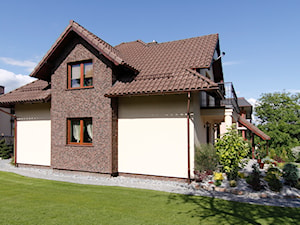 Płytki cegłopodobne Rustik - Średnie jednopiętrowe domy jednorodzinne tradycyjne murowane z dwuspadowym dachem - zdjęcie od STEGU