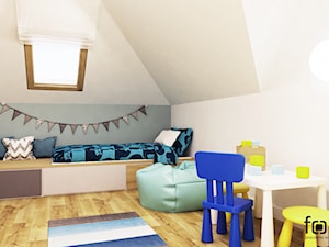 POKÓJ TYMKA - Średni biały szary pokój dziecka dla dziecka dla chłopca dla dziewczynki, styl nowoczesny - zdjęcie od FORMA - Pracownia Architektury Wnętrz