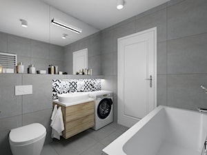 ŁAZIENKA - Średnia bez okna z pralką / suszarką łazienka, styl nowoczesny - zdjęcie od FORMA - Pracownia Architektury Wnętrz