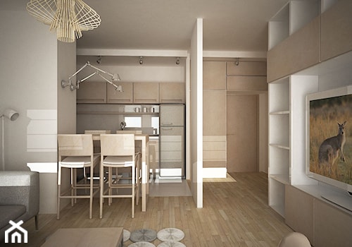 Ciepły minimalizm - Jadalnia, styl minimalistyczny - zdjęcie od FORMA - Pracownia Architektury Wnętrz