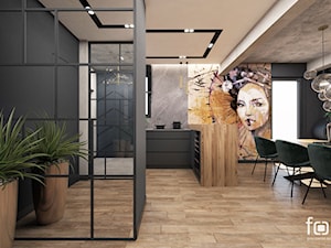 DOM ZAKLICZYN - Salon, styl industrialny - zdjęcie od FORMA - Pracownia Architektury Wnętrz