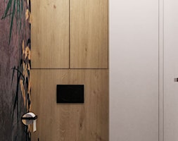 ŁAZIENKA 2 WIELICKA - Mała biała fioletowa łazienka w bloku, styl nowoczesny - zdjęcie od FORMA - Pracownia Architektury Wnętrz - Homebook