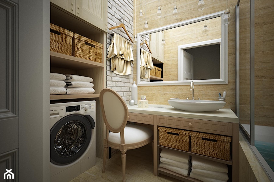Mała z pralką / suszarką łazienka, styl nowoczesny - zdjęcie od FORMA - Pracownia Architektury Wnętrz