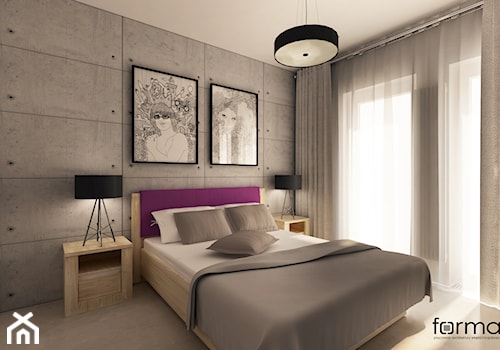 Mieszkanie - Średnia sypialnia, styl nowoczesny - zdjęcie od FORMA - Pracownia Architektury Wnętrz