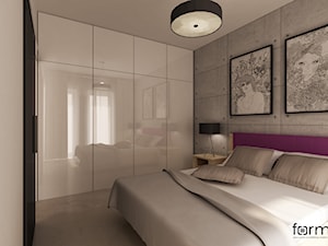 Mieszkanie - Średnia szara sypialnia, styl nowoczesny - zdjęcie od FORMA - Pracownia Architektury Wnętrz