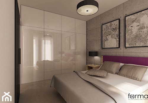 Mieszkanie - Średnia szara sypialnia, styl nowoczesny - zdjęcie od FORMA - Pracownia Architektury Wnętrz