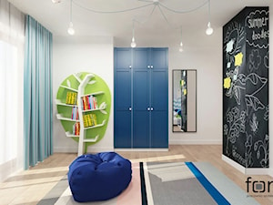 POKÓJ ANI - Średni biały pokój dziecka dla dziecka dla nastolatka dla chłopca dla dziewczynki, styl nowoczesny - zdjęcie od FORMA - Pracownia Architektury Wnętrz