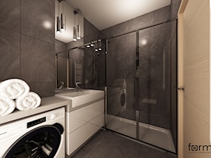 Mieszkanie - Mała bez okna z pralką / suszarką łazienka, styl nowoczesny - zdjęcie od FORMA - Pracownia Architektury Wnętrz