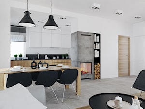 DOM WIELICZKA - Salon z kuchnią z jadalnią, styl nowoczesny - zdjęcie od FORMA - Pracownia Architektury Wnętrz