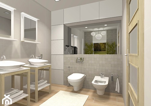 Zielona łazienka - Łazienka, styl minimalistyczny - zdjęcie od FORMA - Pracownia Architektury Wnętrz