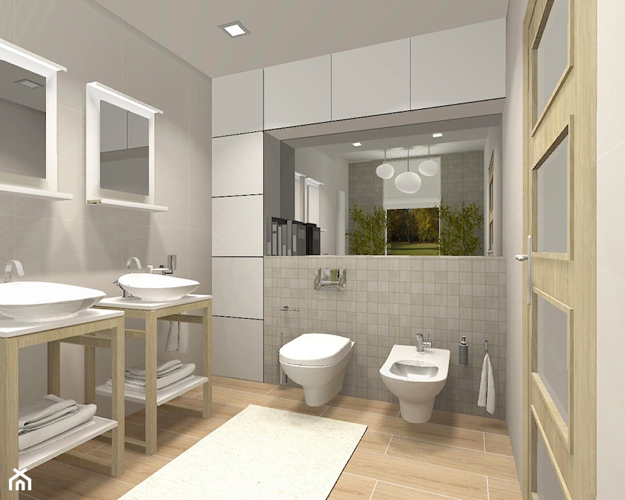 Zielona łazienka - Łazienka, styl minimalistyczny - zdjęcie od FORMA - Pracownia Architektury Wnętrz