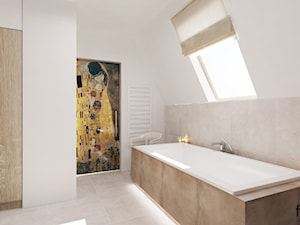 SALON KĄPIELOWY - Na poddaszu łazienka, styl nowoczesny - zdjęcie od FORMA - Pracownia Architektury Wnętrz