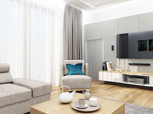 DOM BOLECHOWICE 2 - Średni biały szary salon, styl nowoczesny - zdjęcie od FORMA - Pracownia Architektury Wnętrz