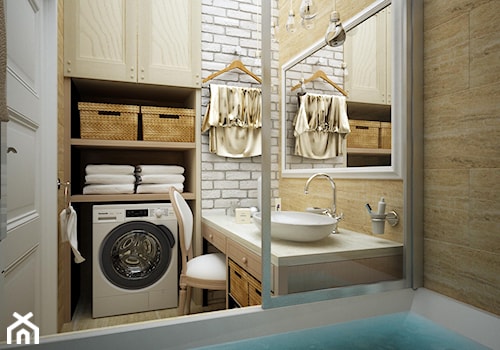 Mała bez okna z pralką / suszarką łazienka, styl nowoczesny - zdjęcie od FORMA - Pracownia Architektury Wnętrz