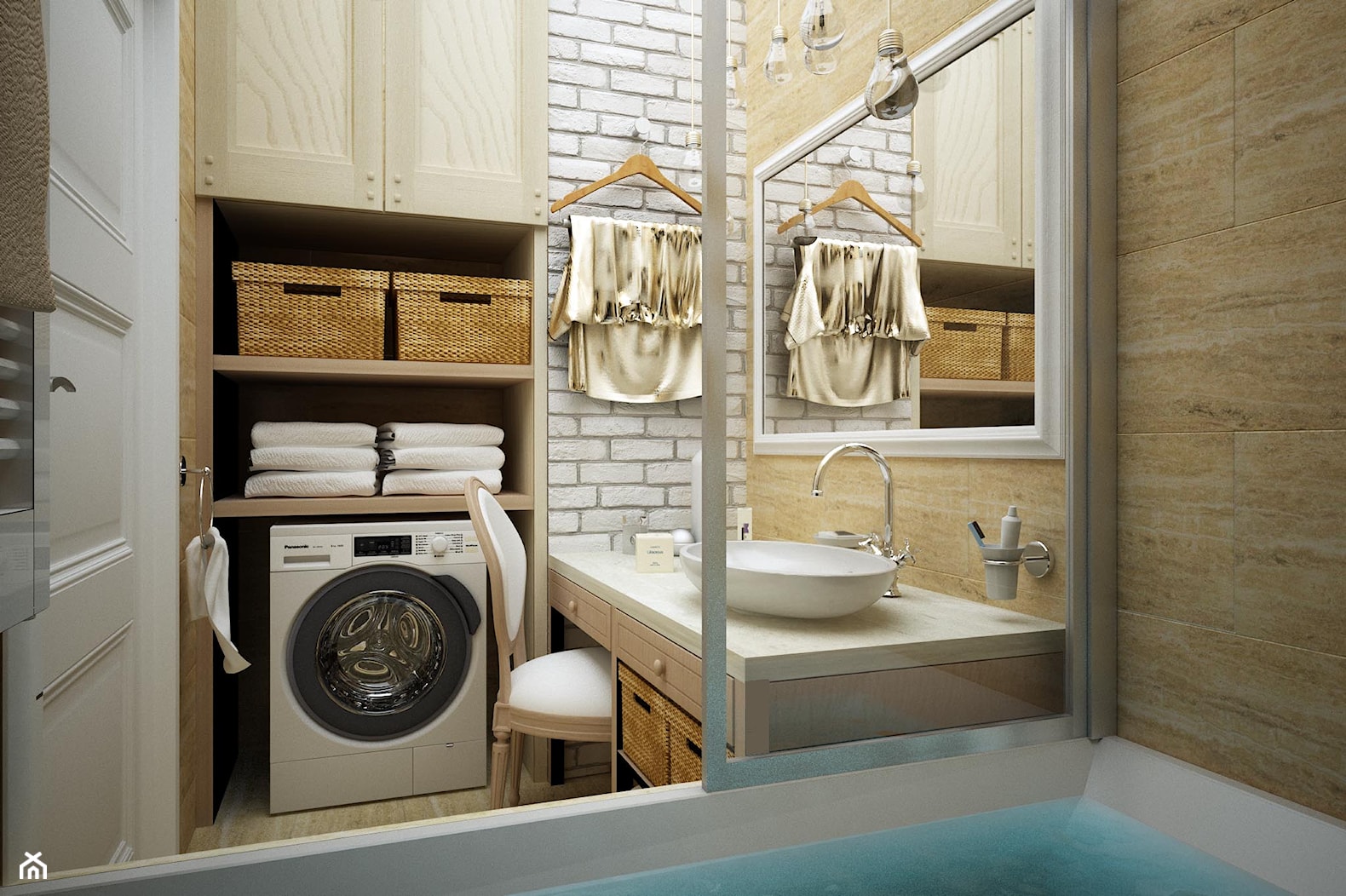 Mała bez okna z pralką / suszarką łazienka, styl nowoczesny - zdjęcie od FORMA - Pracownia Architektury Wnętrz - Homebook