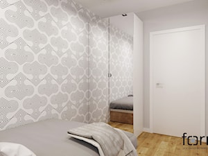 MIESZKANIE DĄBIE PARK - Mała szara sypialnia, styl nowoczesny - zdjęcie od FORMA - Pracownia Architektury Wnętrz
