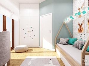 POKÓJ DZIECIĘCY - Średni biały szary pokój dziecka dla dziecka dla chłopca dla dziewczynki, styl nowoczesny - zdjęcie od FORMA - Pracownia Architektury Wnętrz