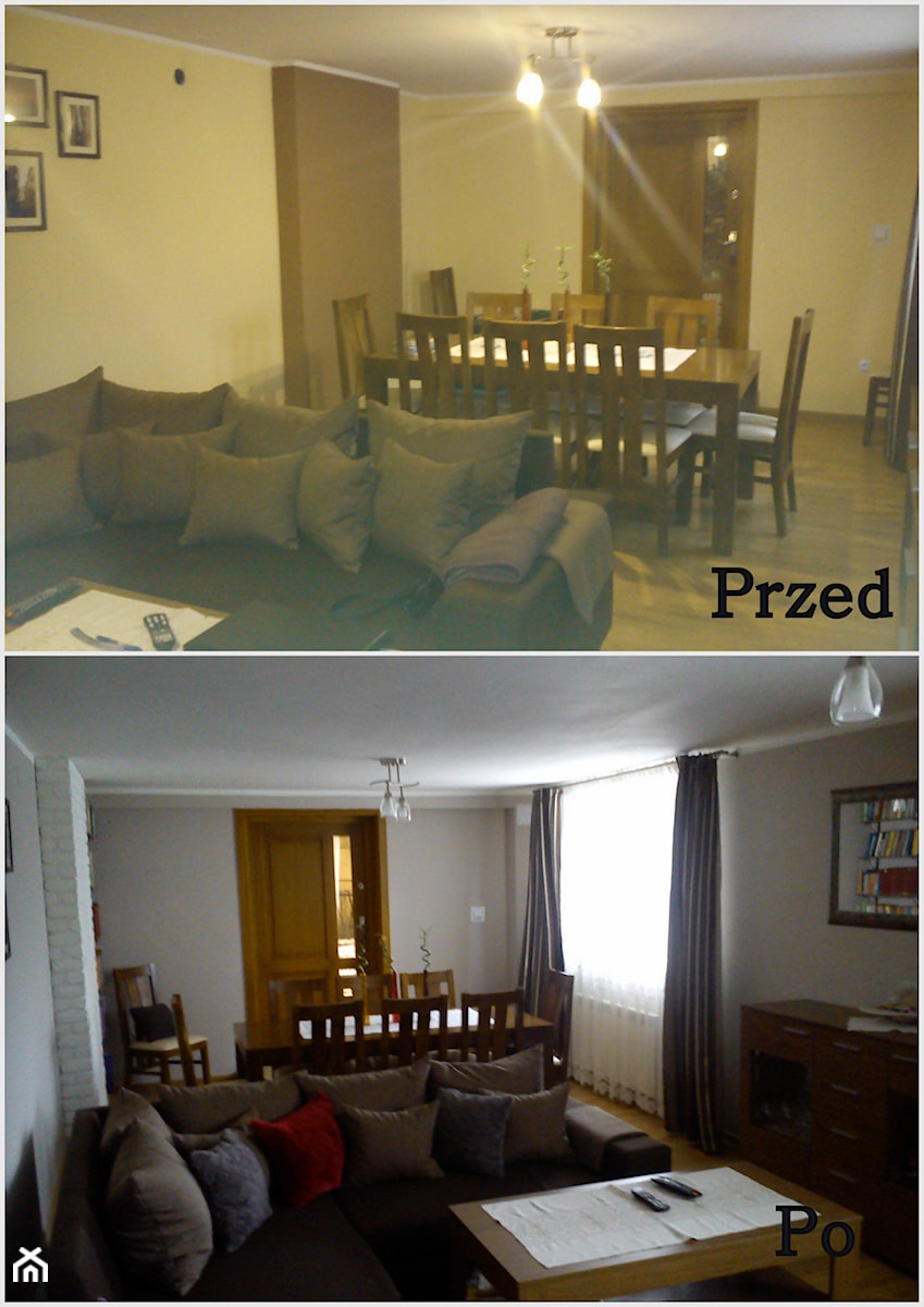 Salon przed i po przemianie - zdjęcie od Szymon930