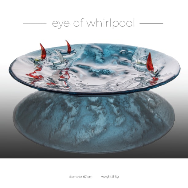 Patera "Eye of whirlpool" - zdjęcie od Lisowski Glass Studio - Art Fusing