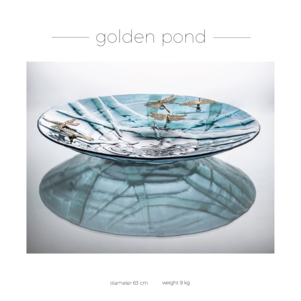 Patera "Golden pond" - zdjęcie od Lisowski Glass Studio - Art Fusing - Homebook