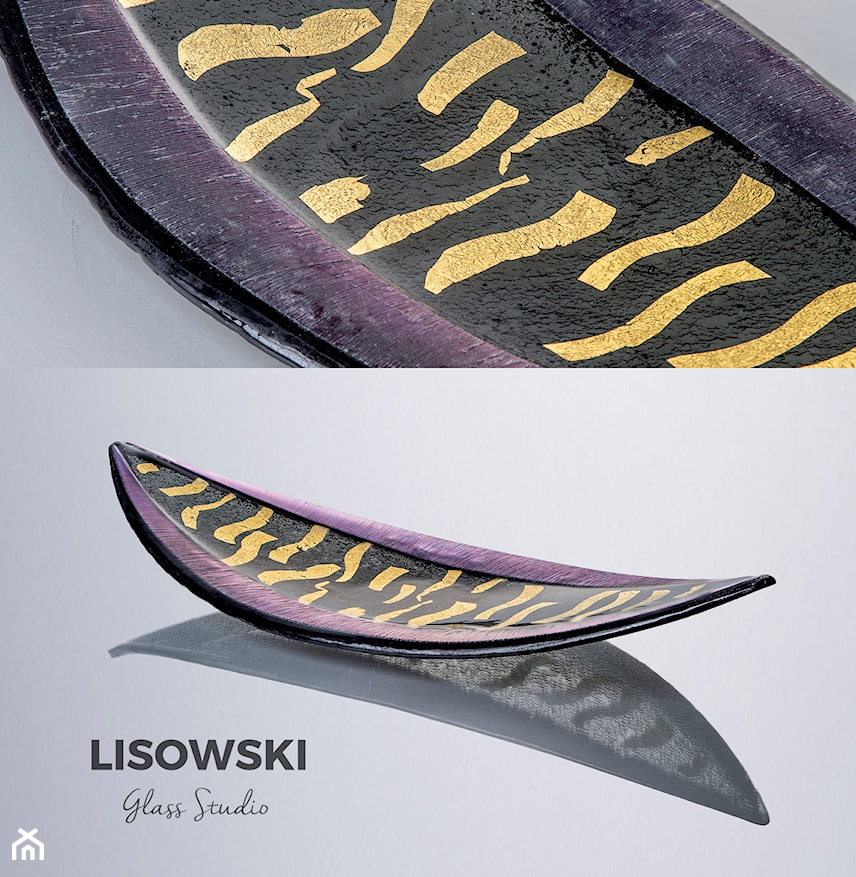 Lisowski Glass Studioのグラスアート スクエアプレート 角皿-