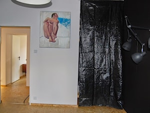 blokowo-loftowe M-3 - Średnia biała sypialnia, styl industrialny - zdjęcie od zatorami