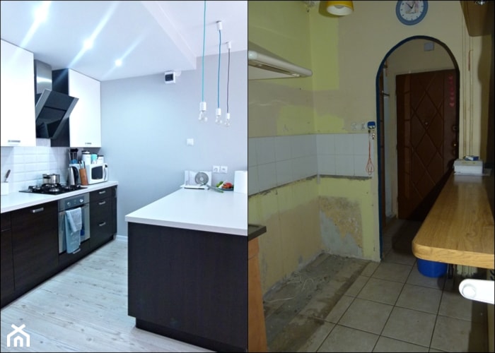 metamorfoza dwóch połączonych mieszkań - Kuchnia, styl skandynawski - zdjęcie od mar.sza - Homebook