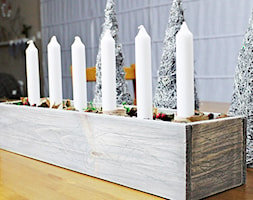 Świecznik na stół DIY - Salon, styl rustykalny - zdjęcie od Baba Ma Dom - Homebook