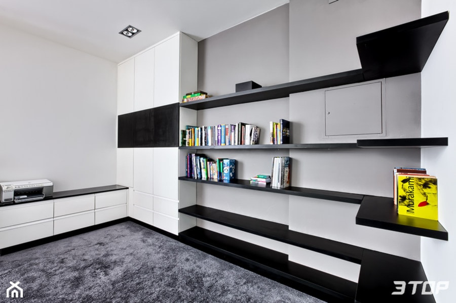 Średnie szare biuro, styl nowoczesny - zdjęcie od 3TOP KUCHNIE - Homebook