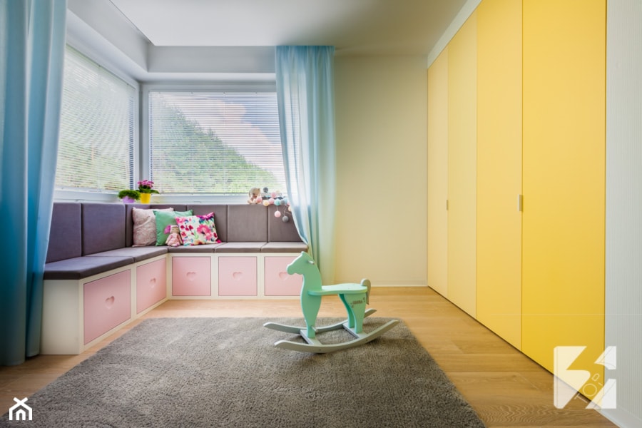 Nowoczesne meble do domu - Duży żółty pokój dziecka dla dziecka dla chłopca dla dziewczynki, styl nowoczesny - zdjęcie od 3TOP KUCHNIE
