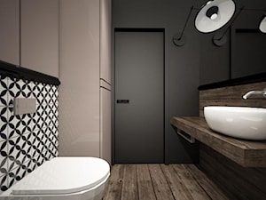 nowoczesna klasyka w łazience na targówku - Średnia bez okna z lustrem z punktowym oświetleniem łazienka, styl tradycyjny - zdjęcie od IzabelaJaroszek