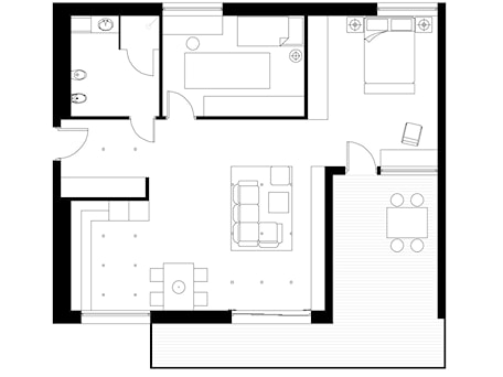 Aranżacje wnętrz - Domy: Plan mieszkania - STUDIOO Architektura Wnętrz. Przeglądaj, dodawaj i zapisuj najlepsze zdjęcia, pomysły i inspiracje designerskie. W bazie mamy już prawie milion fotografii!