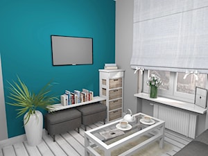 Salon w kamienicy z mini sypialnią ulokowaną na podwyższeniu - Salon, styl skandynawski - zdjęcie od Pracownia Kardamon