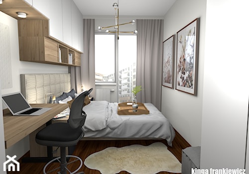 Sypialnia w bloku - Sypialnia, styl nowoczesny - zdjęcie od Pracownia Kardamon