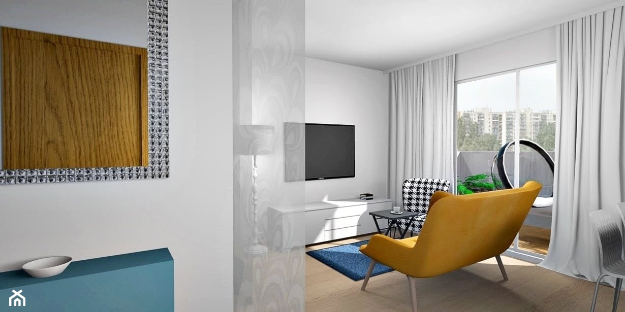 Mieszkanie 33m2 pod wynajem - Salon, styl nowoczesny - zdjęcie od Pracownia Kardamon - Homebook