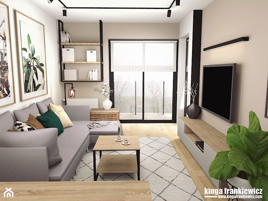 Ciepłe i słoneczne mieszkanie w bloku - Salon, styl nowoczesny - zdjęcie od Pracownia Kardamon