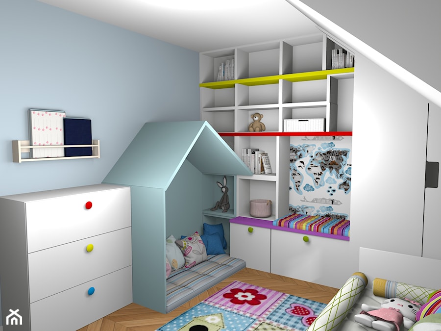 Dom W Gdańsku - Mały biały szary pokój dziecka dla dziecka dla chłopca dla dziewczynki - zdjęcie od Pracownia Kardamon