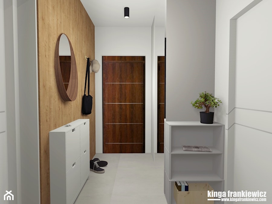 Do większego mieszkania z kawalerki - Hol / przedpokój, styl minimalistyczny - zdjęcie od Pracownia Kardamon