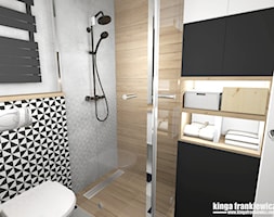Małe mieszkanie z antresolą - Łazienka, styl nowoczesny - zdjęcie od Pracownia Kardamon - Homebook
