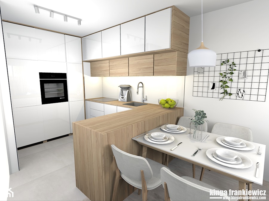 Moje jasne małe mieszkanie - Kuchnia, styl minimalistyczny - zdjęcie od Pracownia Kardamon