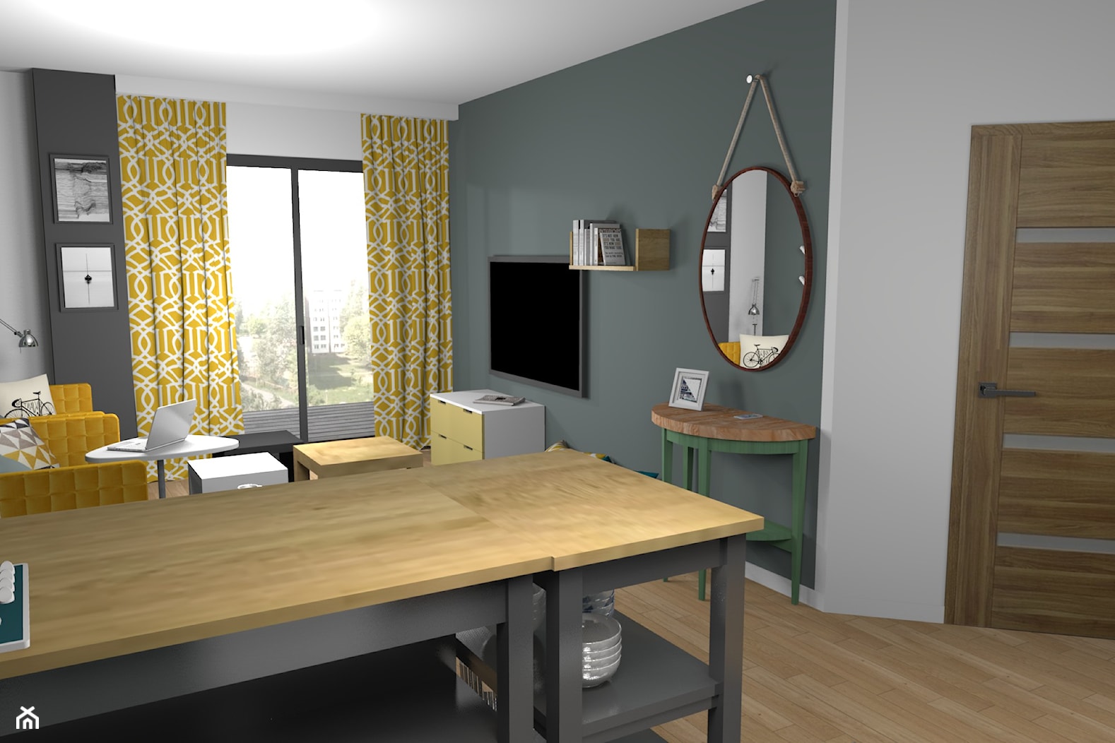 Mieszkanie dla lekkoducha za grosze - Salon, styl industrialny - zdjęcie od Pracownia Kardamon - Homebook