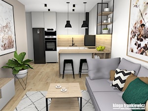 Ciepłe i słoneczne mieszkanie w bloku - Kuchnia, styl nowoczesny - zdjęcie od Pracownia Kardamon