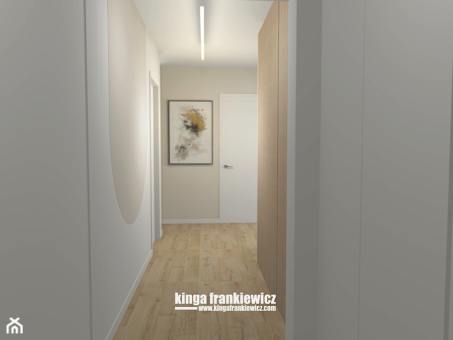 Mieszkanie na sprzedaż w Krakowie + homestaging - Hol / przedpokój, styl minimalistyczny - zdjęcie od Pracownia Kardamon