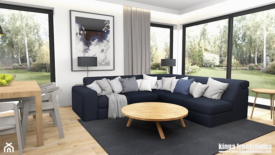 Dom z dużą sofą :) - Salon, styl nowoczesny - zdjęcie od Pracownia Kardamon