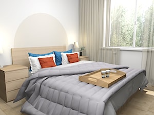 Mieszkanie na sprzedaż w Krakowie + homestaging - Sypialnia, styl minimalistyczny - zdjęcie od Pracownia Kardamon