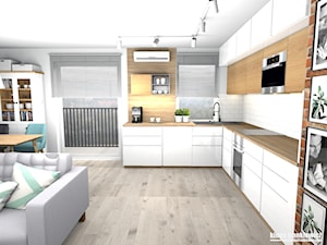 Nowe mieszkanie, cegła i więcej przestrzeni - Kuchnia, styl nowoczesny - zdjęcie od Pracownia Kardamon